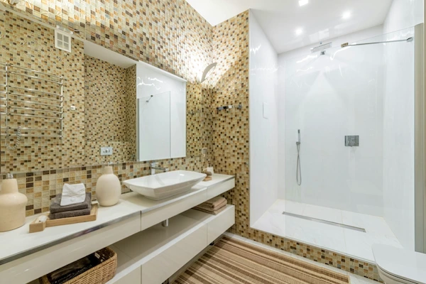AI Virtually Staged Bathroom
