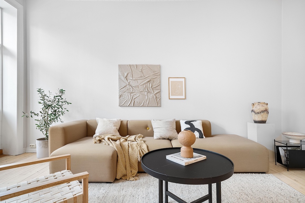 Living Room virtual staging — Stager AI vs Apply Design