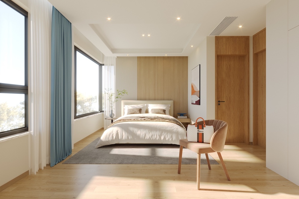 Master Bedroom virtual staging — Stager AI vs mnml.ai