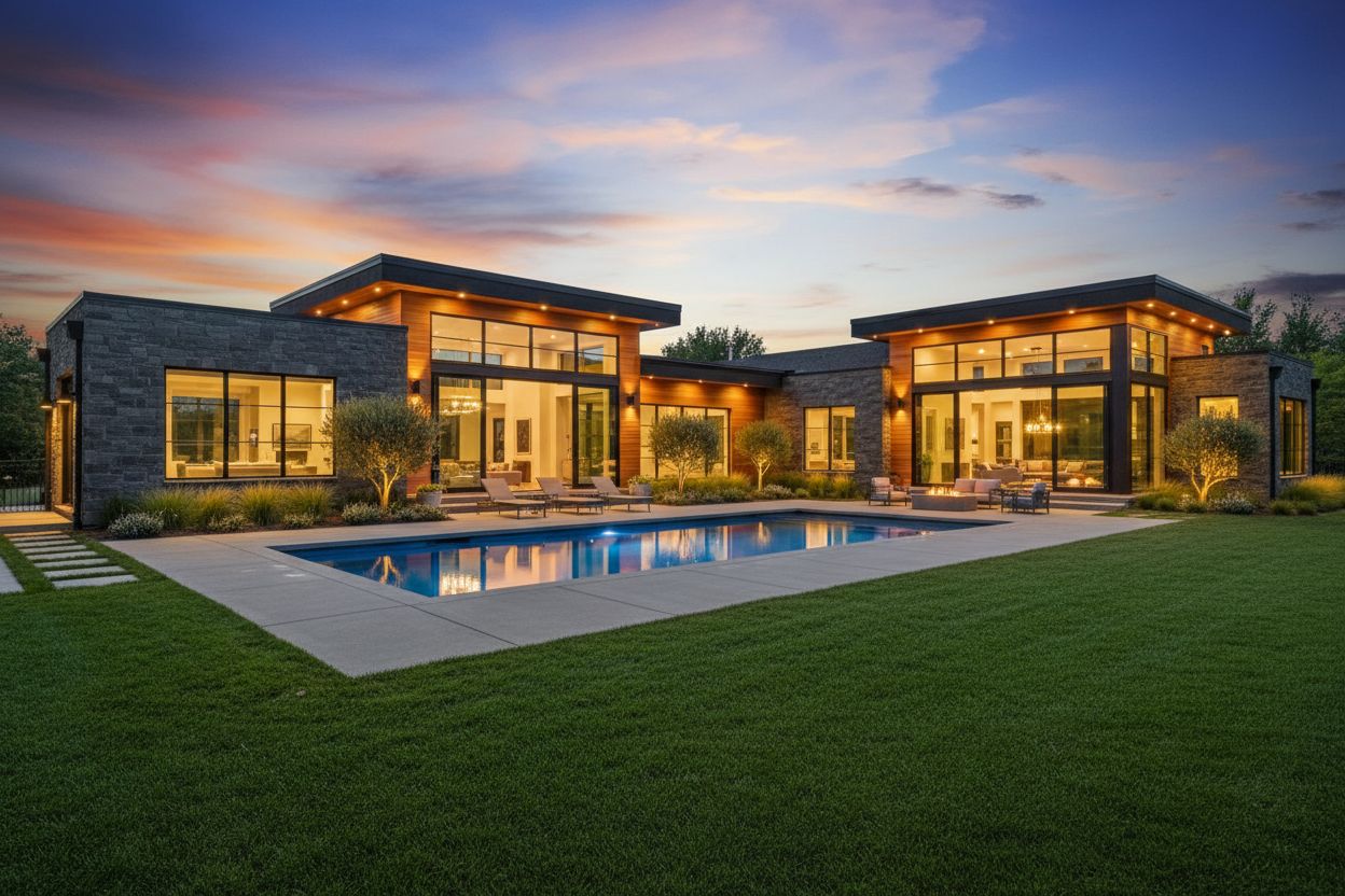 Luxury real estate interior with AI virtual staging — BoxBrownie alternative