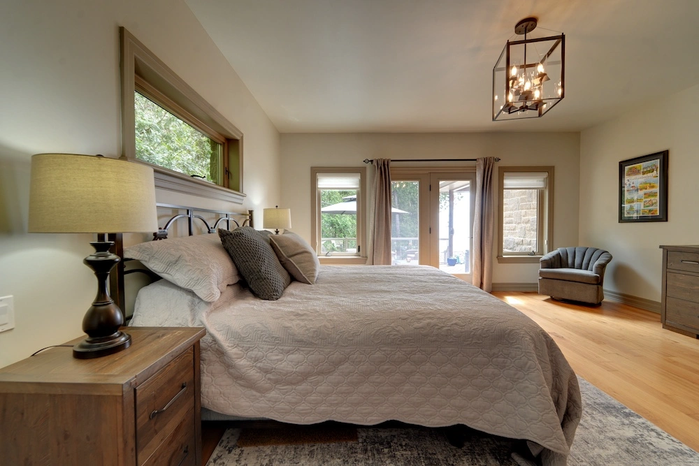 Bedroom HDR photo editing — before HDR editing