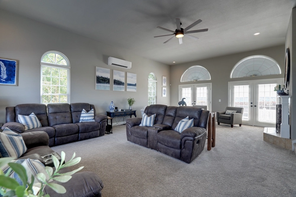 Living room HDR photo editing — before HDR editing
